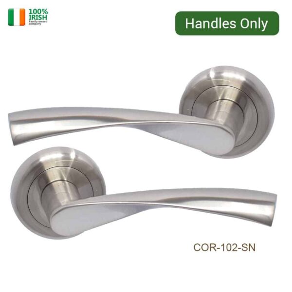 Clara Premium Quality Zinc Door Handle Satin Nickel