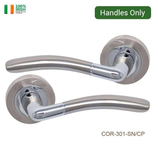 Cabra Premium Quality Zinc Door Handle Satin Nickel Chrome