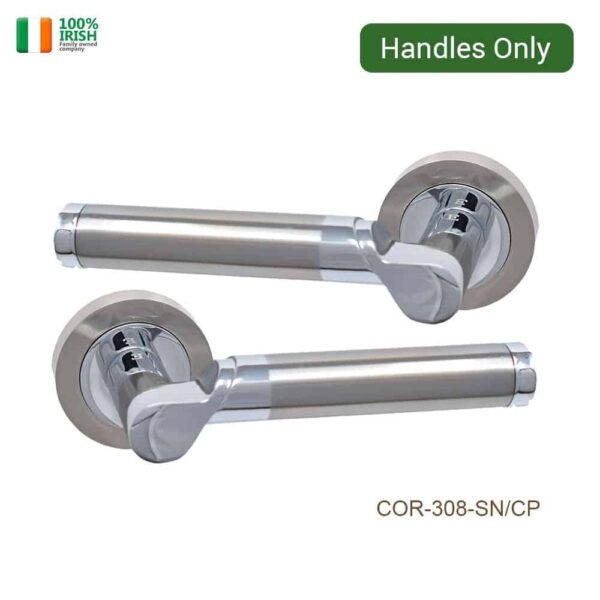 Avoca Premium Quality Zinc Door Handle Satin Nickel Chrome