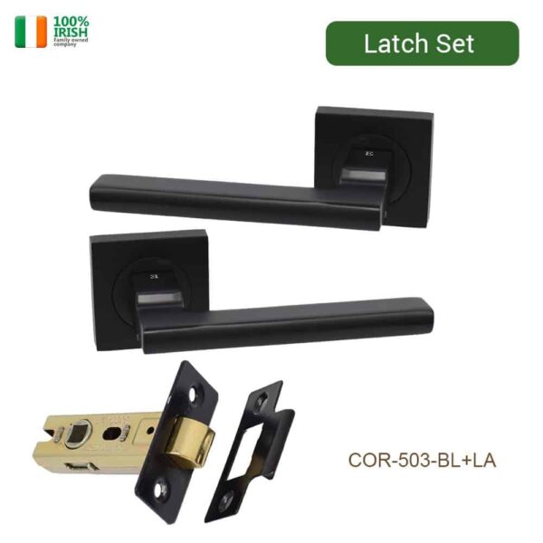Ashford Premium Quality door Handle and Latch Set Matt Black