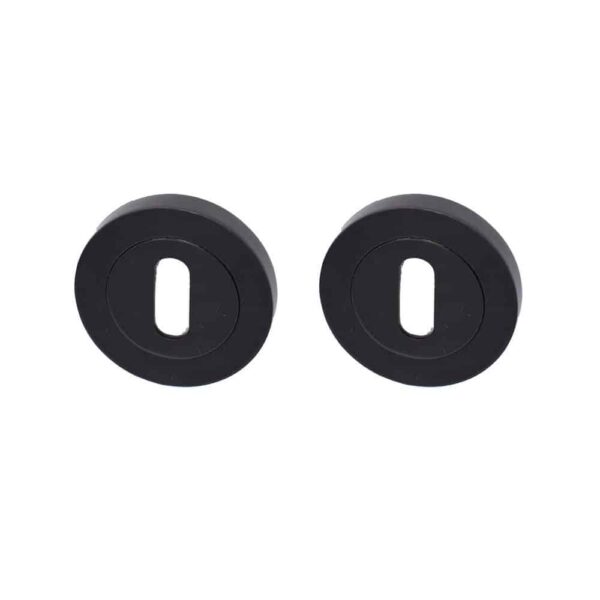 Keyhole Escutcheons in Matt Black ESC-BL (Pair)
