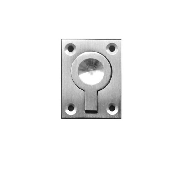 Ring Pull for Sliding Doors in Satin Nickel